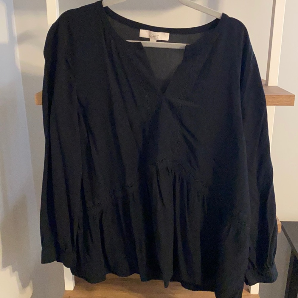 Loft black blouse